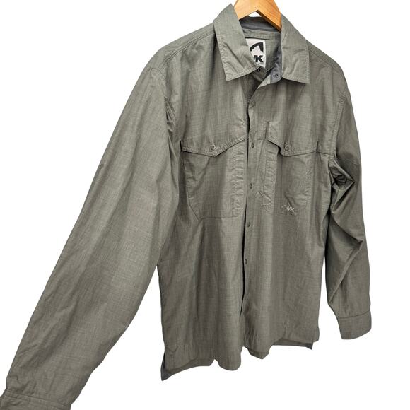 Mountain Khakis Shirt Mens Medium M Nylon Snap Up Long Sleeve Mesh Lined Outdoor - Picture 3 of 9
